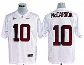 Alabama Crimson Tide #10 AJ McCarron White NCAA Jerseys,baseball caps,new era cap wholesale,wholesale hats