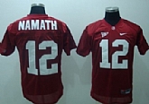 Alabama Crimson Tide #12 Namath Red NCAA Jerseys,baseball caps,new era cap wholesale,wholesale hats
