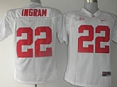 Alabama Crimson Tide #22 Ingram White NCAA Jerseys,baseball caps,new era cap wholesale,wholesale hats