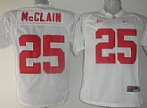Alabama Crimson Tide #25 McClain White NCAA Jerseys,baseball caps,new era cap wholesale,wholesale hats