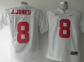 Alabama Crimson Tide #8 J.Jones White NCAA Jerseys,baseball caps,new era cap wholesale,wholesale hats