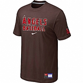 Anaheim Angeles Brown Nike Short Sleeve Practice T-Shirt,baseball caps,new era cap wholesale,wholesale hats