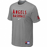 Anaheim Angeles L.Grey Nike Short Sleeve Practice T-Shirt,baseball caps,new era cap wholesale,wholesale hats