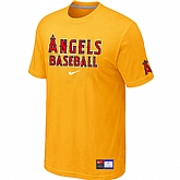 Anaheim Angeles Yellow Nike Short Sleeve Practice T-Shirt,baseball caps,new era cap wholesale,wholesale hats