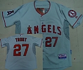 Anaheim Angels #27 Mike Trout Gray Jerseys,baseball caps,new era cap wholesale,wholesale hats