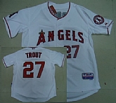 Anaheim Angels #27 Mike Trout White Jerseys,baseball caps,new era cap wholesale,wholesale hats