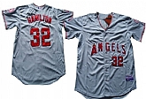 Anaheim Angels #32 Josh Hamilton Gray Jerseys,baseball caps,new era cap wholesale,wholesale hats