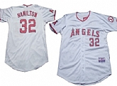 Anaheim Angels #32 Josh Hamilton White Jerseys,baseball caps,new era cap wholesale,wholesale hats