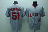 Anaheim Angels #51 Saunders grey Jerseys,baseball caps,new era cap wholesale,wholesale hats