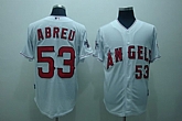 Anaheim Angels #53 Abreu white Jerseys,baseball caps,new era cap wholesale,wholesale hats