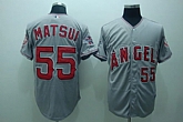Anaheim Angels #55 Matsui grey Jerseys,baseball caps,new era cap wholesale,wholesale hats