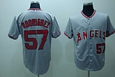 Anaheim Angels #57 Francisco Rodriguez Grey Jerseys,baseball caps,new era cap wholesale,wholesale hats