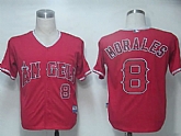 Anaheim Angels #8 Morales Red Cool Base Jerseys,baseball caps,new era cap wholesale,wholesale hats