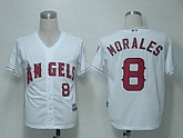 Anaheim Angels #8 Morales White Cool Base Jerseys,baseball caps,new era cap wholesale,wholesale hats