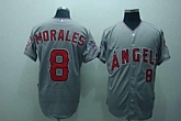 Anaheim Angels #8 Morales grey Jerseys,baseball caps,new era cap wholesale,wholesale hats