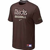 Arizona Diamondbacks Crimson Brown Nike Short Sleeve Practice T-Shirt,baseball caps,new era cap wholesale,wholesale hats