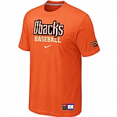 Arizona Diamondbacks Crimson Orange Nike Short Sleeve Practice T-Shirt,baseball caps,new era cap wholesale,wholesale hats