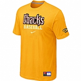 Arizona Diamondbacks Crimson Yellow Nike Short Sleeve Practice T-Shirt,baseball caps,new era cap wholesale,wholesale hats