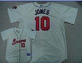 Atlanta Braves #10 JONES Cream Jerseys,baseball caps,new era cap wholesale,wholesale hats