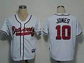 Atlanta Braves #10 Jones White Cool Base Jerseys,baseball caps,new era cap wholesale,wholesale hats
