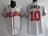 Atlanta Braves #10 Jones gray Jerseys,baseball caps,new era cap wholesale,wholesale hats