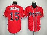 Atlanta Braves #15 Hudson Red Jerseys,baseball caps,new era cap wholesale,wholesale hats