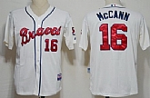 Atlanta Braves #16 Brian McCann Cream Jerseys,baseball caps,new era cap wholesale,wholesale hats