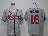 Atlanta Braves #16 Mccann Grey Cool Base Jerseys,baseball caps,new era cap wholesale,wholesale hats