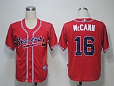 Atlanta Braves #16 Mccann Red Cool Base Jerseys,baseball caps,new era cap wholesale,wholesale hats