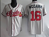 Atlanta Braves #16 Mccann gray Jerseys,baseball caps,new era cap wholesale,wholesale hats