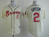 Atlanta Braves #2 B.J. Upton Cream Jerseys,baseball caps,new era cap wholesale,wholesale hats