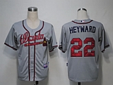 Atlanta Braves #22 Heyward Grey Cool Base Jerseys,baseball caps,new era cap wholesale,wholesale hats