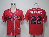 Atlanta Braves #22 Heyward Red Cool Base Jerseys,baseball caps,new era cap wholesale,wholesale hats