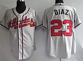 Atlanta Braves #23 Diaz gray Jerseys,baseball caps,new era cap wholesale,wholesale hats