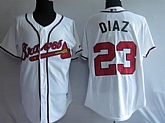 Atlanta Braves #23 Diaz white Jerseys,baseball caps,new era cap wholesale,wholesale hats