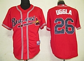 Atlanta Braves #26 Uggla Red Jerseys,baseball caps,new era cap wholesale,wholesale hats