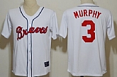 Atlanta Braves #3 Dale Murphy White Throwback Jerseys,baseball caps,new era cap wholesale,wholesale hats