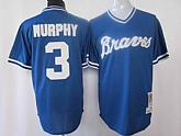 Atlanta Braves #3 Murphy 1981 Authentic Mesh blue Jerseys,baseball caps,new era cap wholesale,wholesale hats