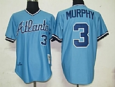 Atlanta Braves #3 Murphy Blue M&N Jerseys,baseball caps,new era cap wholesale,wholesale hats