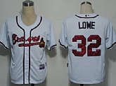 Atlanta Braves #32 Lowe White Jerseys,baseball caps,new era cap wholesale,wholesale hats