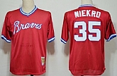 Atlanta Braves #35 Phil Niekro Mesh Batting Practice Red Throwback Jerseys,baseball caps,new era cap wholesale,wholesale hats