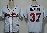 Atlanta Braves #37 Beachy White Jerseys,baseball caps,new era cap wholesale,wholesale hats
