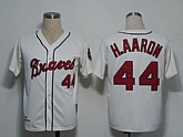 Atlanta Braves #44 H.AARON Cream M&N 1963 Jerseys,baseball caps,new era cap wholesale,wholesale hats