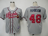 Atlanta Braves #48 Hanson Grey Cool Base Jerseys,baseball caps,new era cap wholesale,wholesale hats