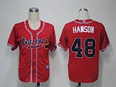 Atlanta Braves #48 Hanson Red Cool Base Jerseys,baseball caps,new era cap wholesale,wholesale hats