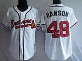 Atlanta Braves #48 Tommy Hanson white Jerseys,baseball caps,new era cap wholesale,wholesale hats