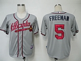 Atlanta Braves #5 Freeman Grey Cool Base Jerseys,baseball caps,new era cap wholesale,wholesale hats