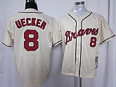 Atlanta Braves #8 Bob Uecker Cream Throwback Jerseys,baseball caps,new era cap wholesale,wholesale hats