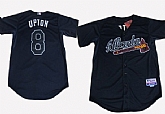 Atlanta Braves #8 Justin Upton Navy Blue Jerseys,baseball caps,new era cap wholesale,wholesale hats