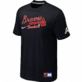 Atlanta Braves Black Nike Short Sleeve Practice T-Shirt,baseball caps,new era cap wholesale,wholesale hats